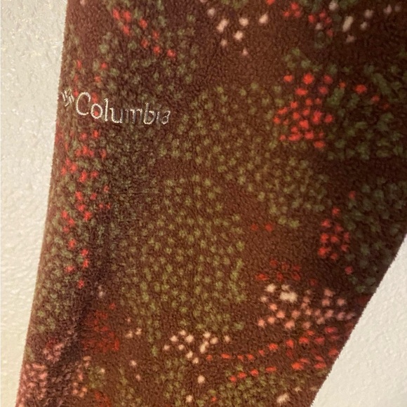 Columbia Arctic Air Printed 1/4 Zip Fleece Burgundy Pullover Women’s Size M - Picture 4 of 7